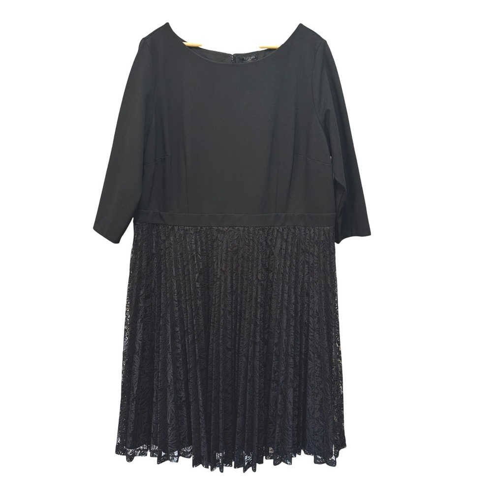 Talbots Woman 18W Dress Pleated Lace Skirt‎ 3/4 Sleeve Mother of Bride Groom